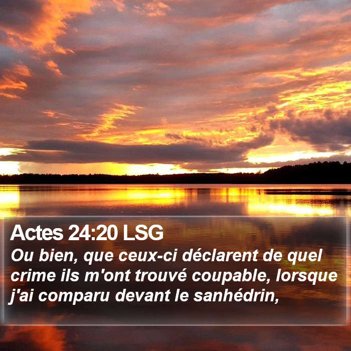 Actes 24:20 LSG Bible Study