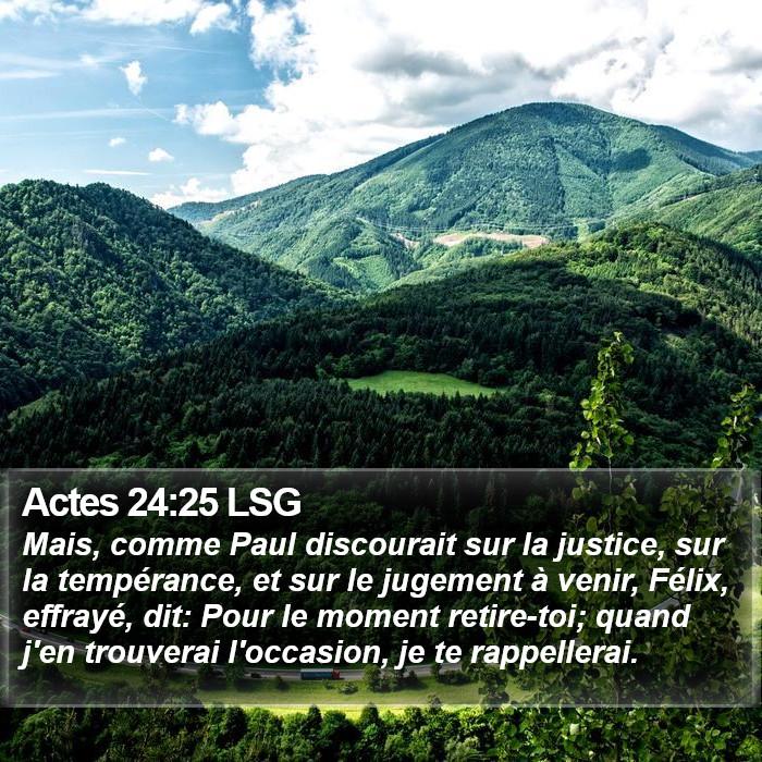 Actes 24:25 LSG Bible Study