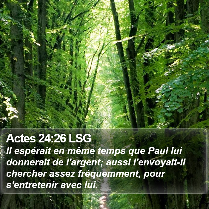 Actes 24:26 LSG Bible Study