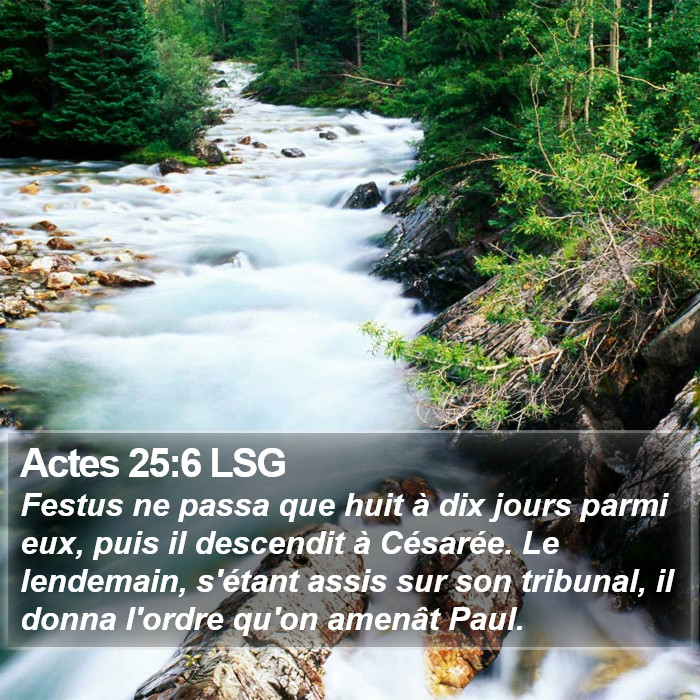 Actes 25:6 LSG Bible Study