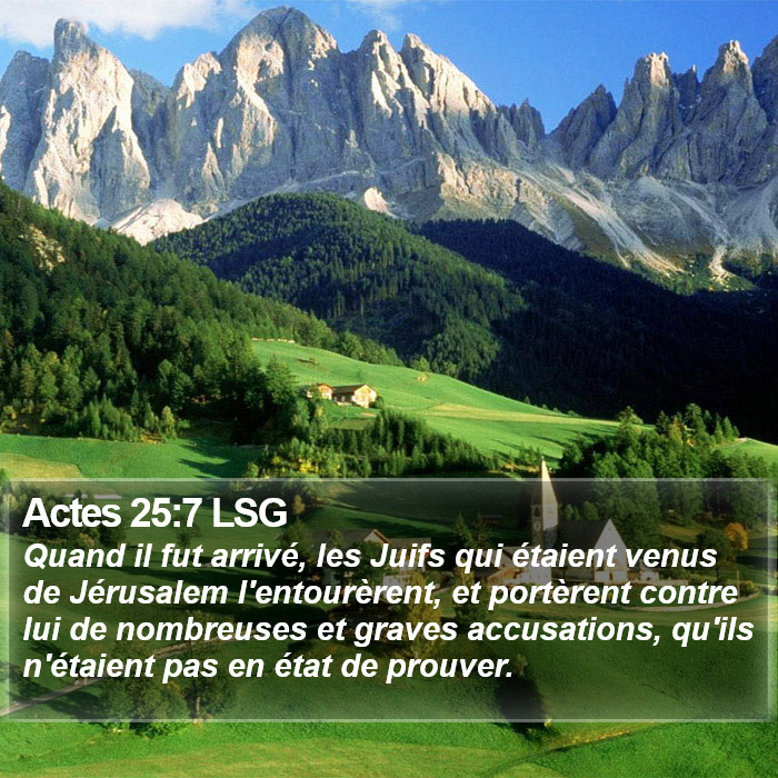 Actes 25:7 LSG Bible Study