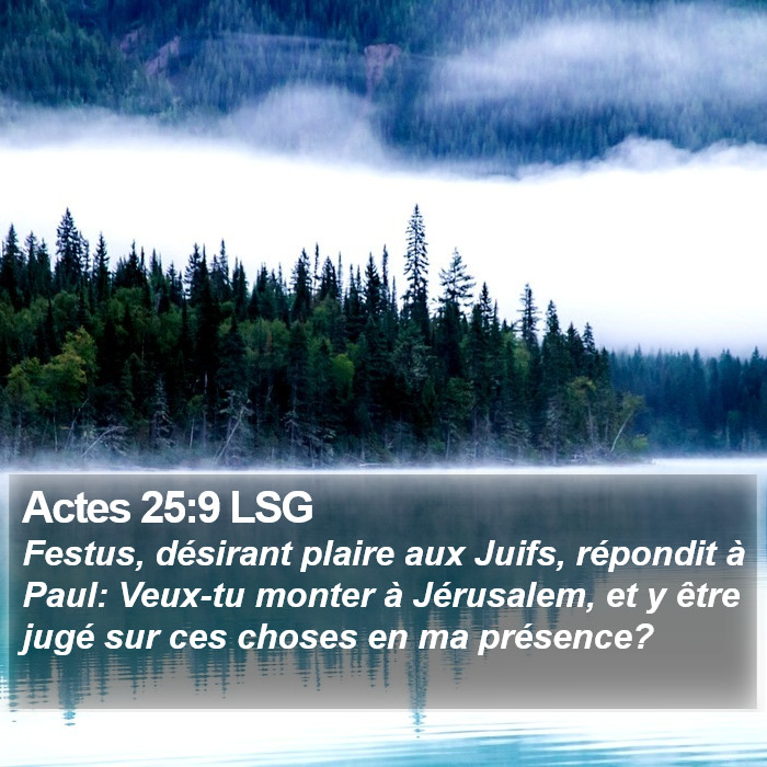 Actes 25:9 LSG Bible Study