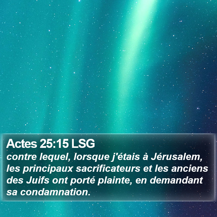 Actes 25:15 LSG Bible Study