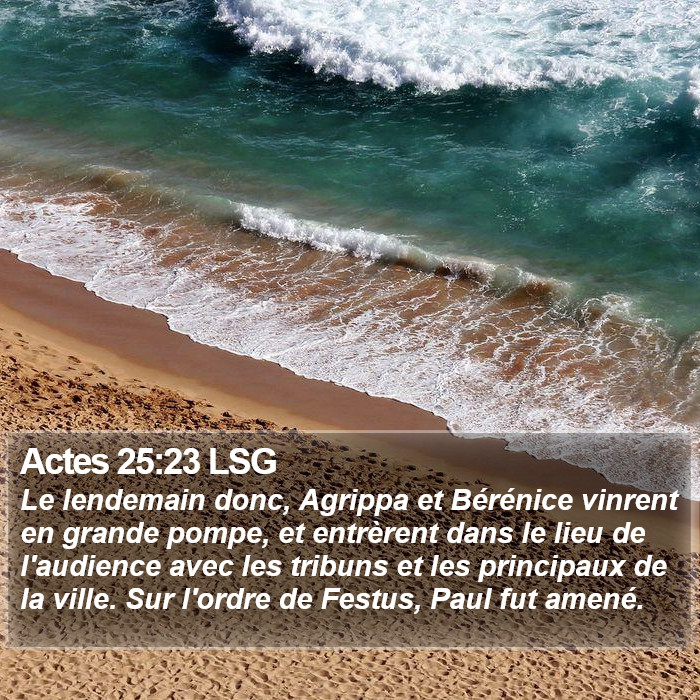 Actes 25:23 LSG Bible Study