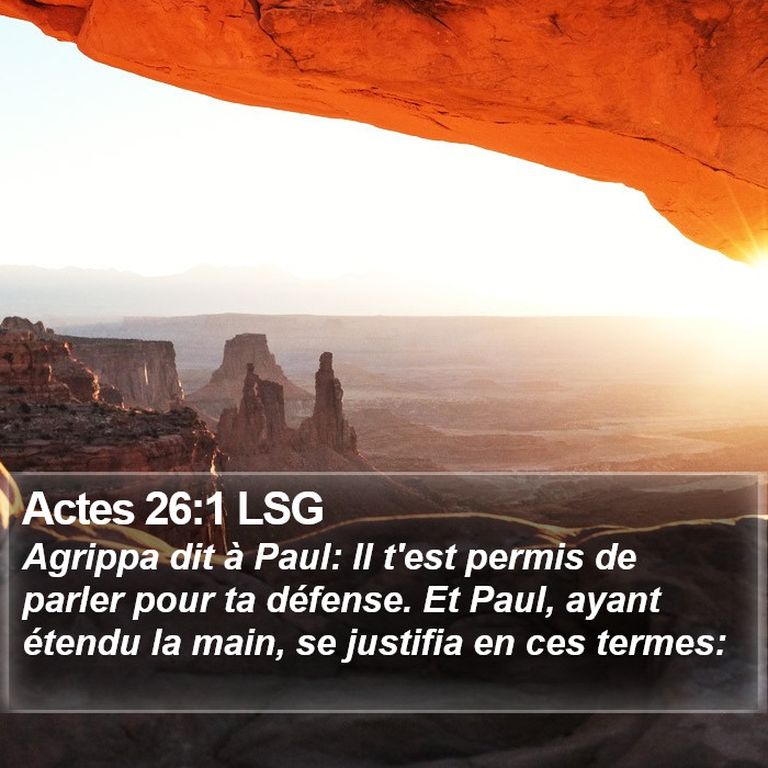 Actes 26:1 LSG Bible Study