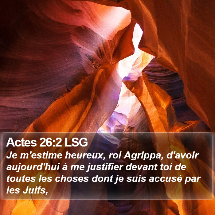 Actes 26:2 LSG Bible Study