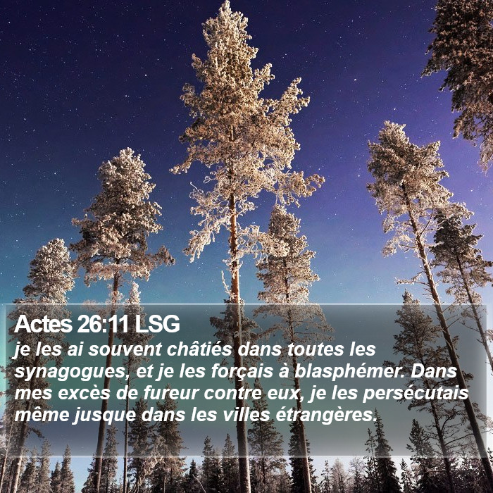 Actes 26:11 LSG Bible Study