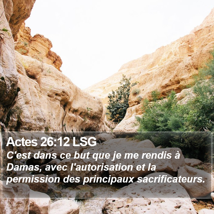 Actes 26:12 LSG Bible Study