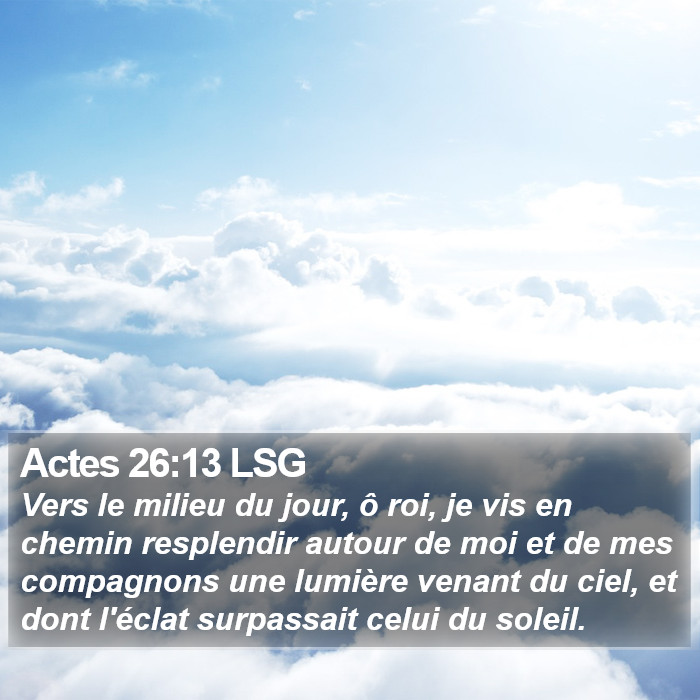 Actes 26:13 LSG Bible Study
