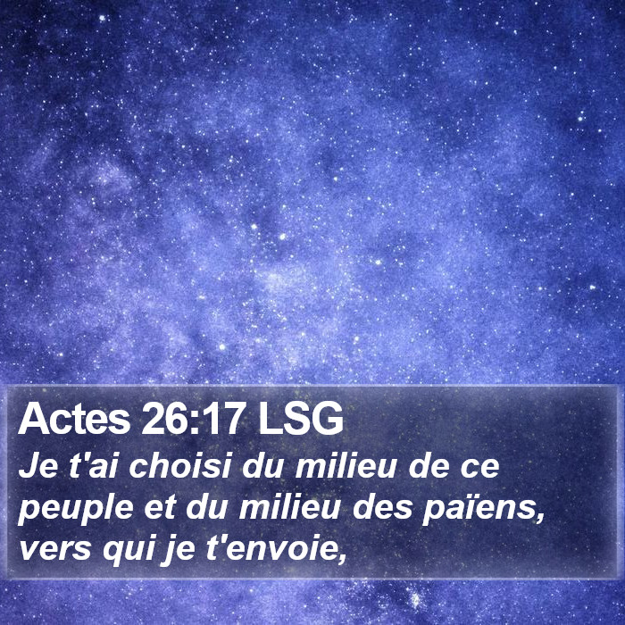 Actes 26:17 LSG Bible Study