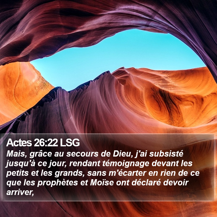 Actes 26:22 LSG Bible Study