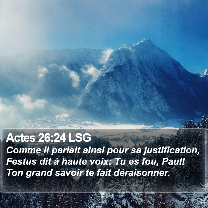 Actes 26:24 LSG Bible Study