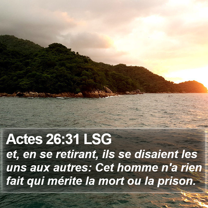 Actes 26:31 LSG Bible Study