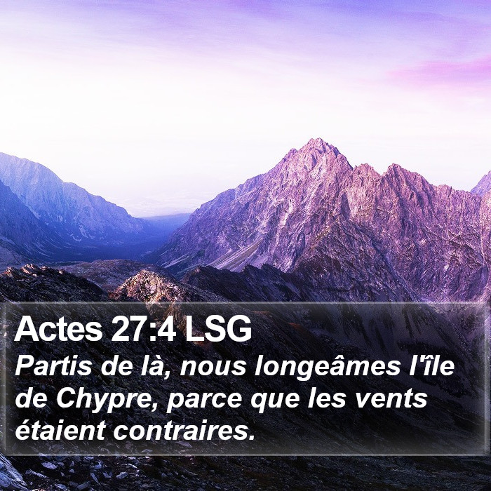 Actes 27:4 LSG Bible Study