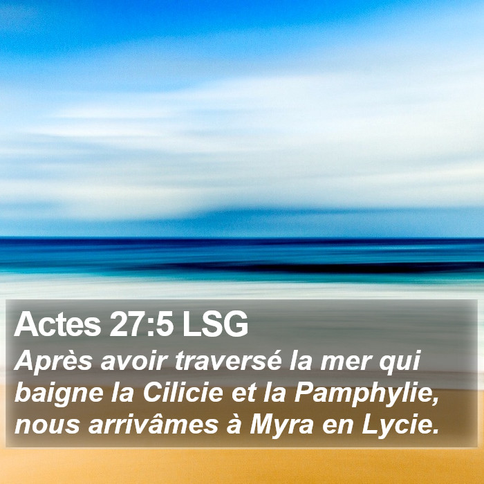 Actes 27:5 LSG Bible Study