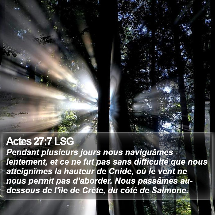 Actes 27:7 LSG Bible Study