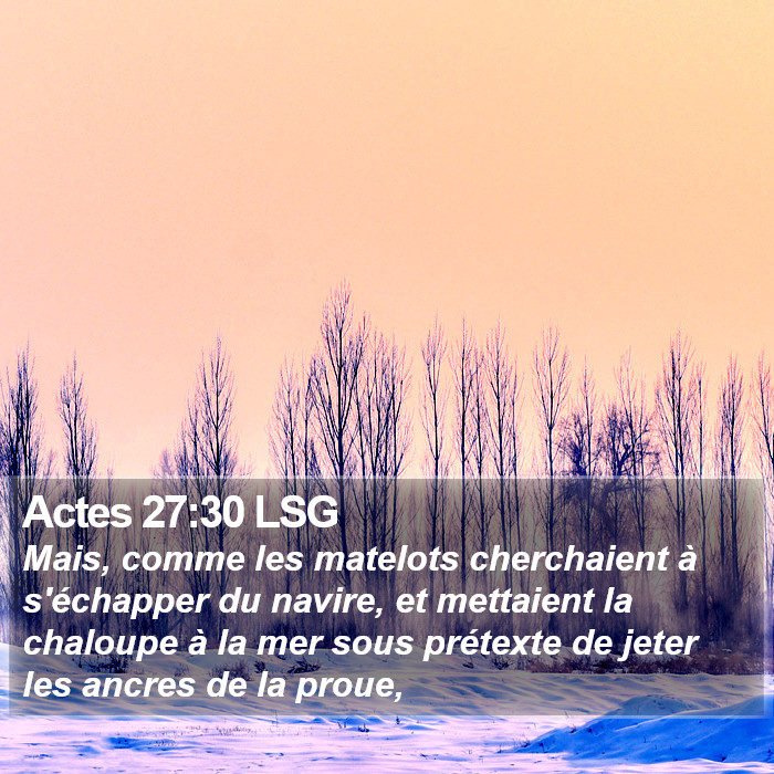 Actes 27:30 LSG Bible Study