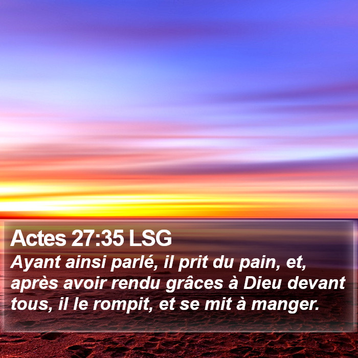 Actes 27:35 LSG Bible Study