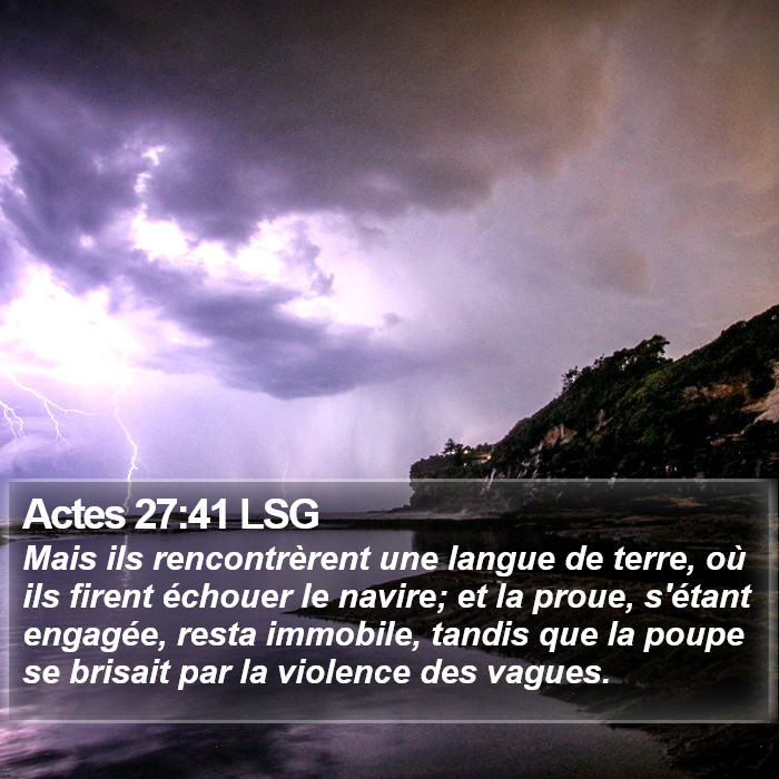 Actes 27:41 LSG Bible Study