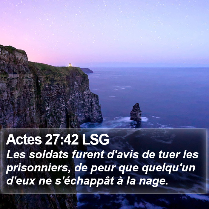 Actes 27:42 LSG Bible Study