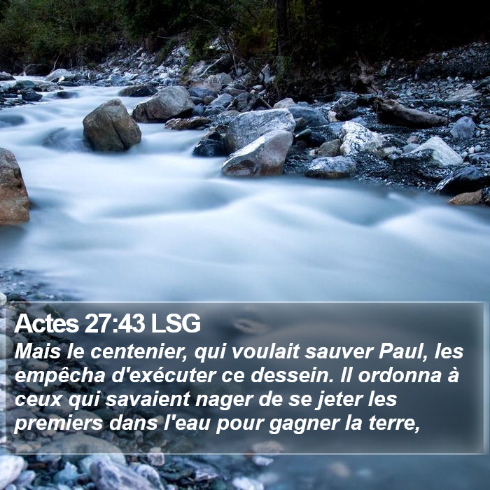 Actes 27:43 LSG Bible Study