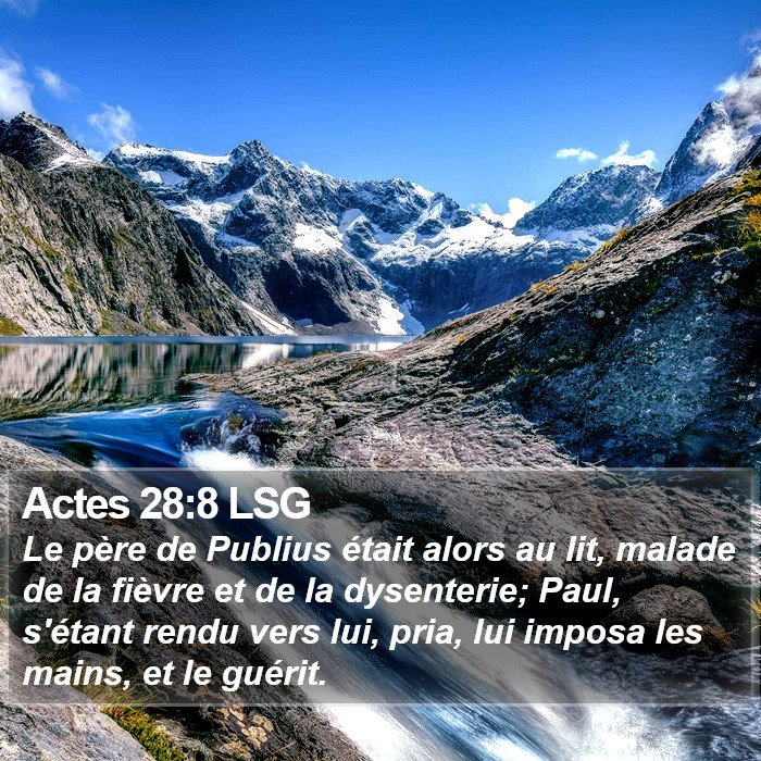 Actes 28:8 LSG Bible Study