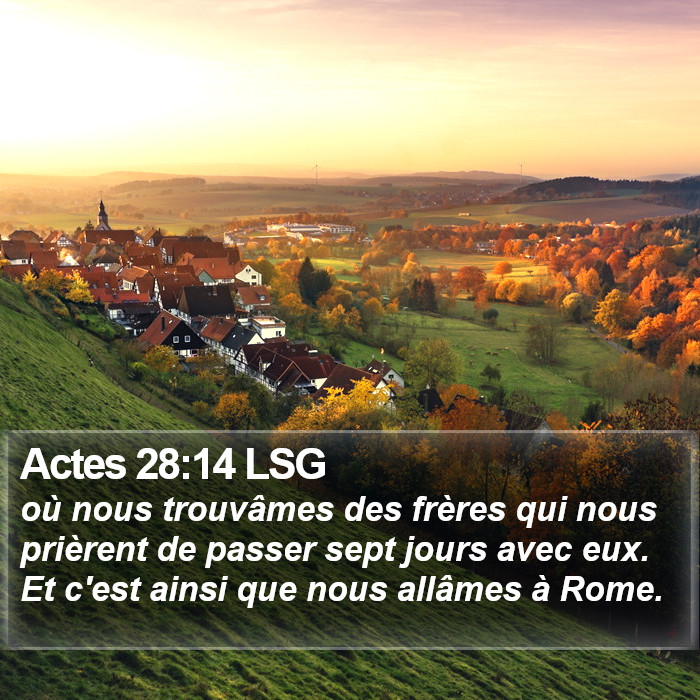 Actes 28:14 LSG Bible Study