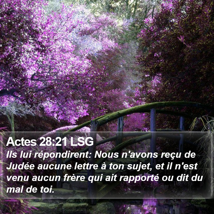 Actes 28:21 LSG Bible Study
