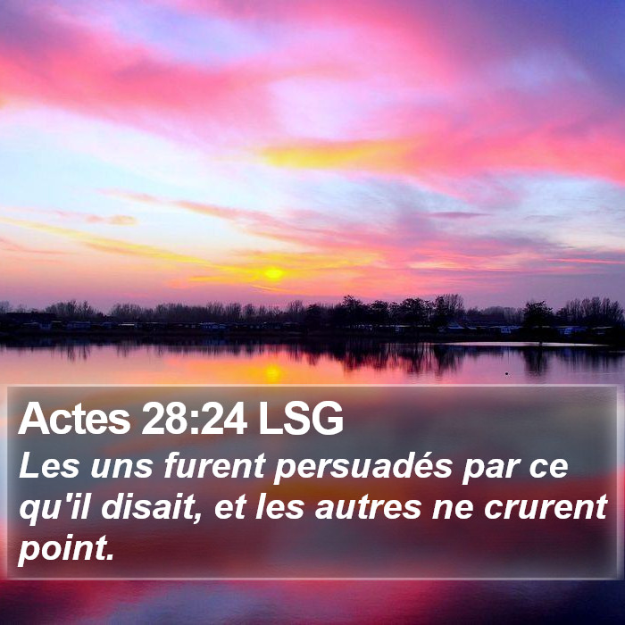 Actes 28:24 LSG Bible Study