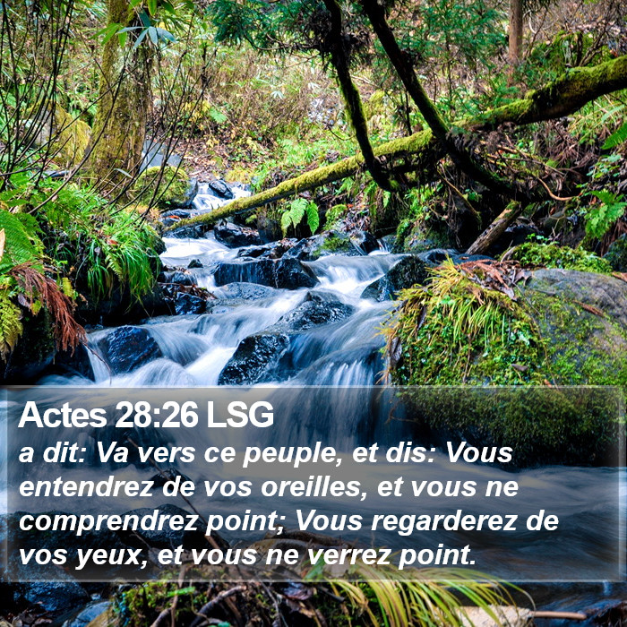 Actes 28:26 LSG Bible Study