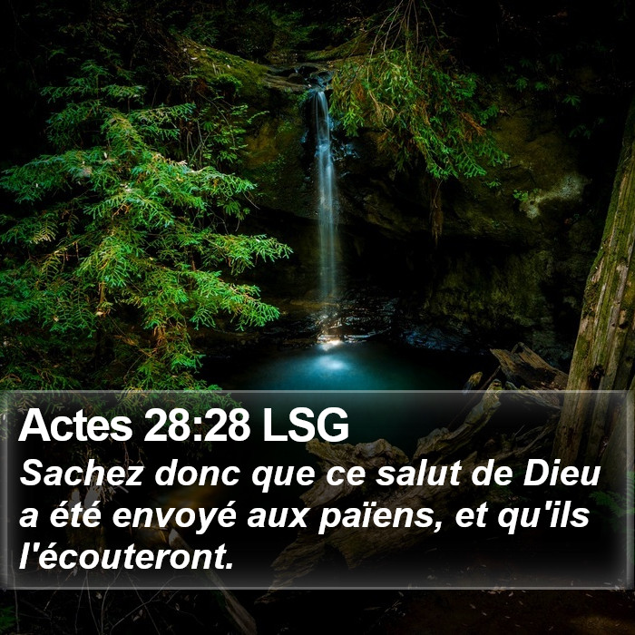 Actes 28:28 LSG Bible Study