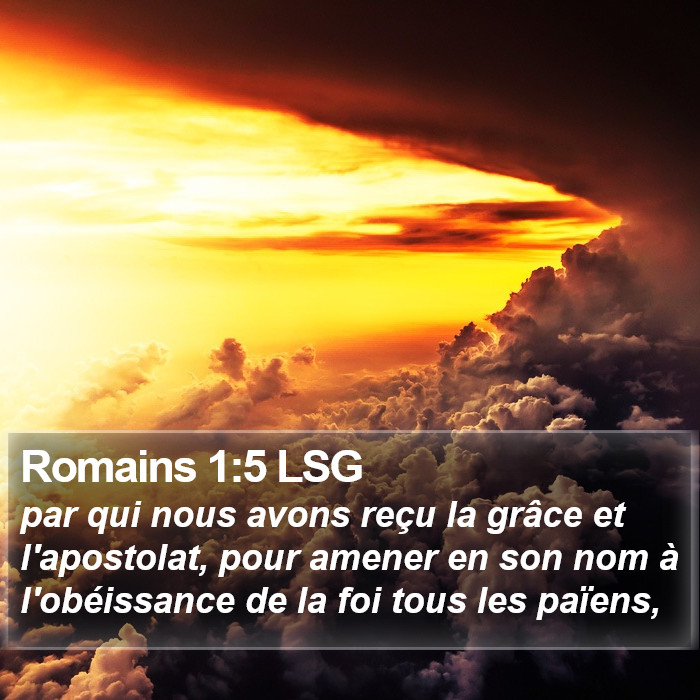 Romains 1:5 LSG Bible Study