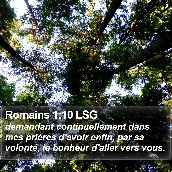 Romains 1:10 LSG Bible Study