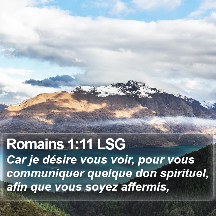 Romains 1:11 LSG Bible Study