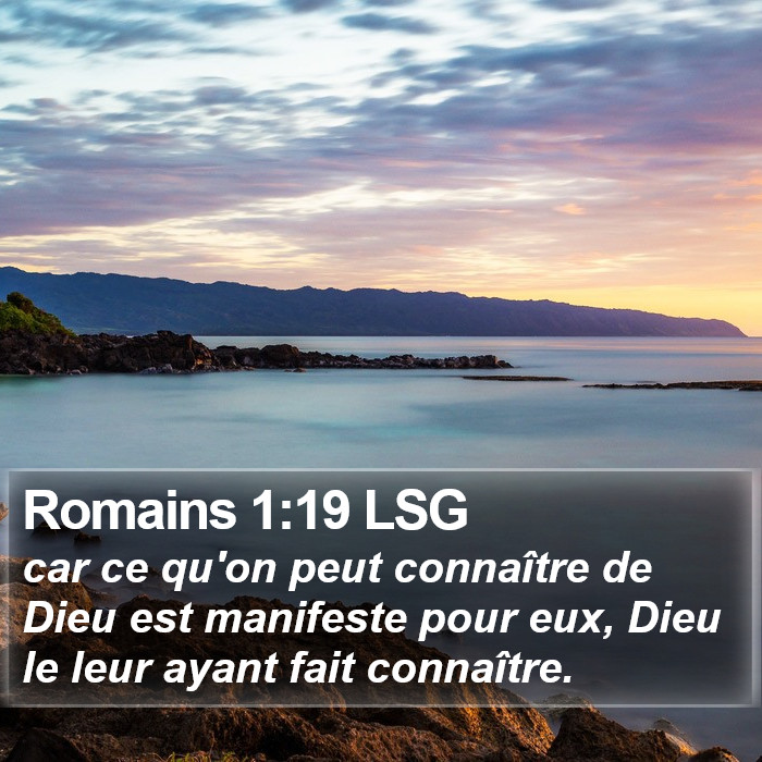 Romains 1:19 LSG Bible Study