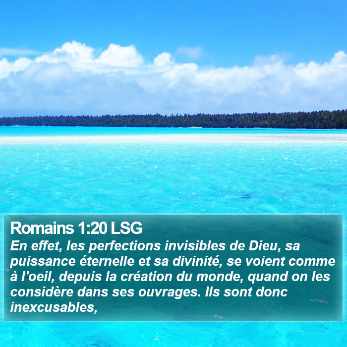 Romains 1:20 LSG Bible Study