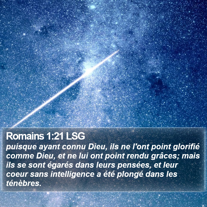 Romains 1:21 LSG Bible Study