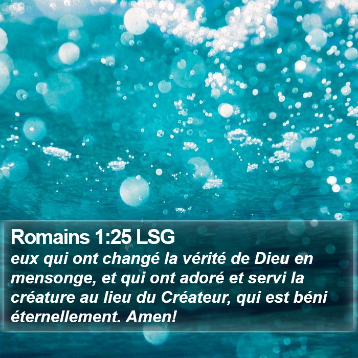 Romains 1:25 LSG Bible Study