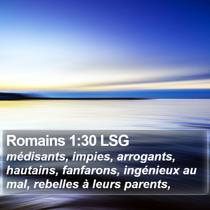 Romains 1:30 LSG Bible Study