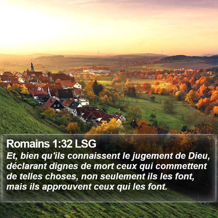 Romains 1:32 LSG Bible Study