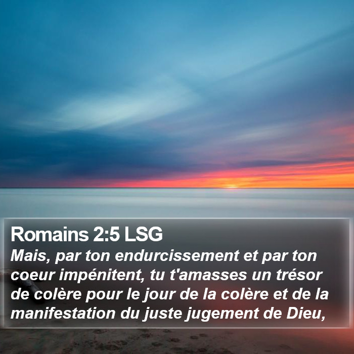 Romains 2:5 LSG Bible Study