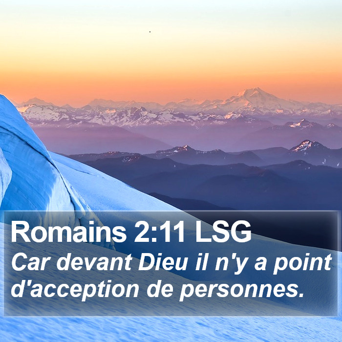 Romains 2:11 LSG Bible Study