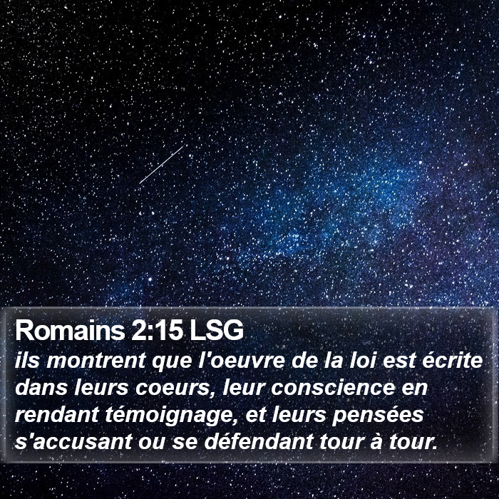 Romains 2:15 LSG Bible Study