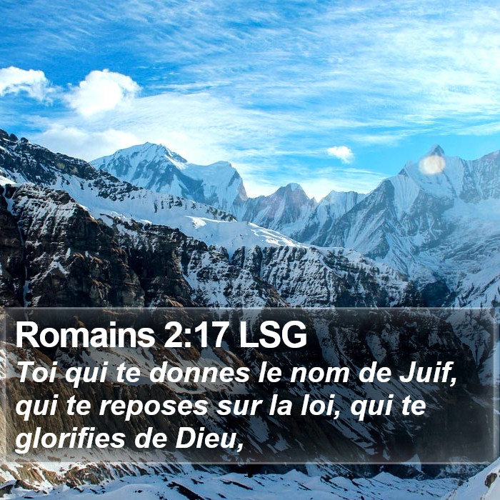 Romains 2:17 LSG Bible Study