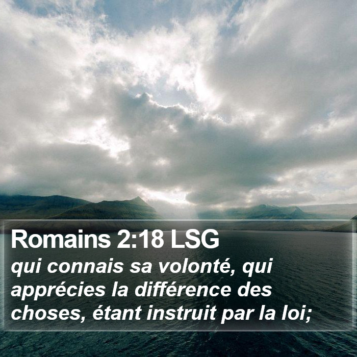 Romains 2:18 LSG Bible Study