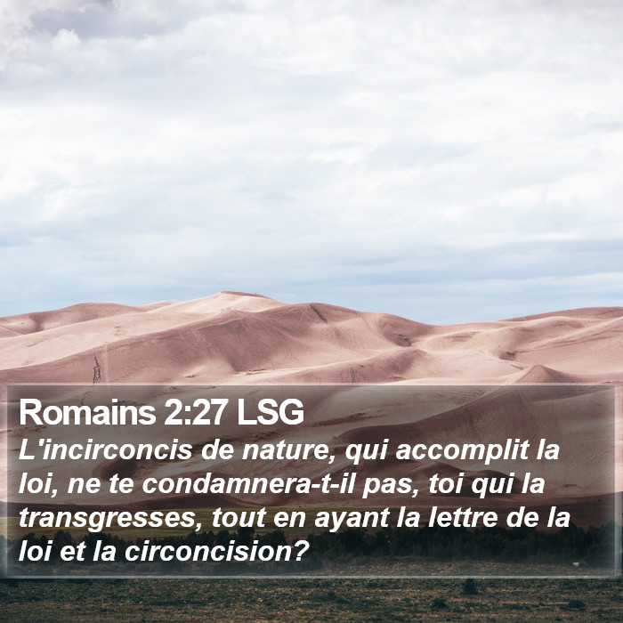 Romains 2:27 LSG Bible Study