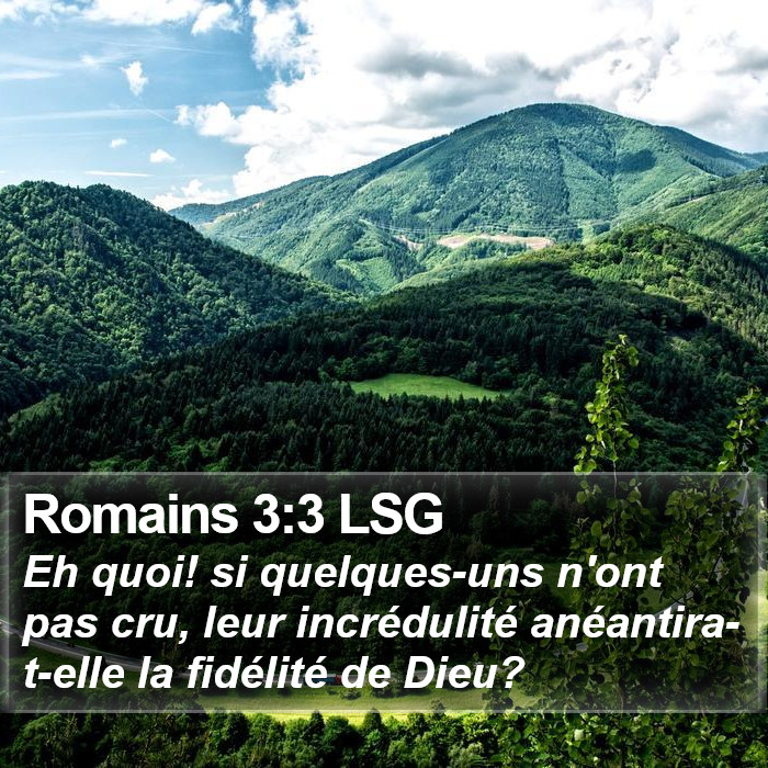 Romains 3:3 LSG Bible Study