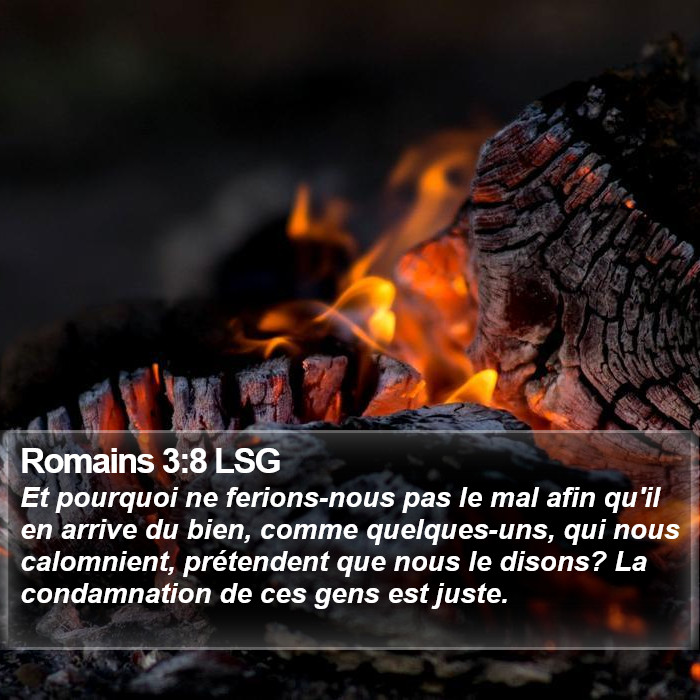 Romains 3:8 LSG Bible Study