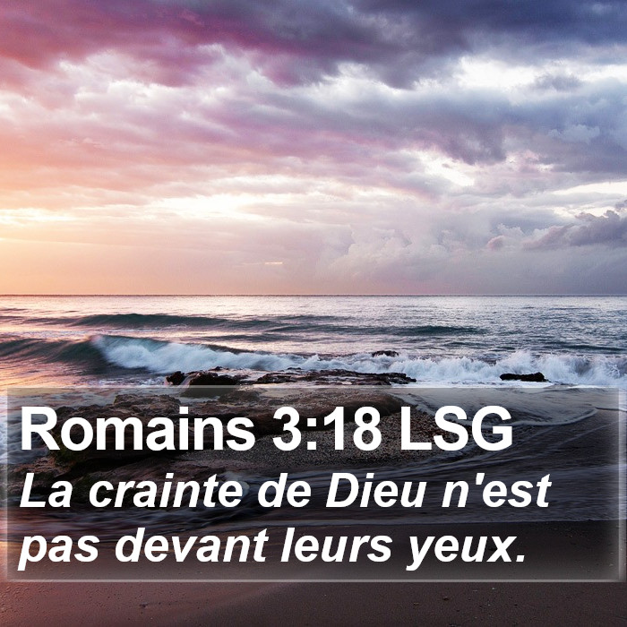 Romains 3:18 LSG Bible Study