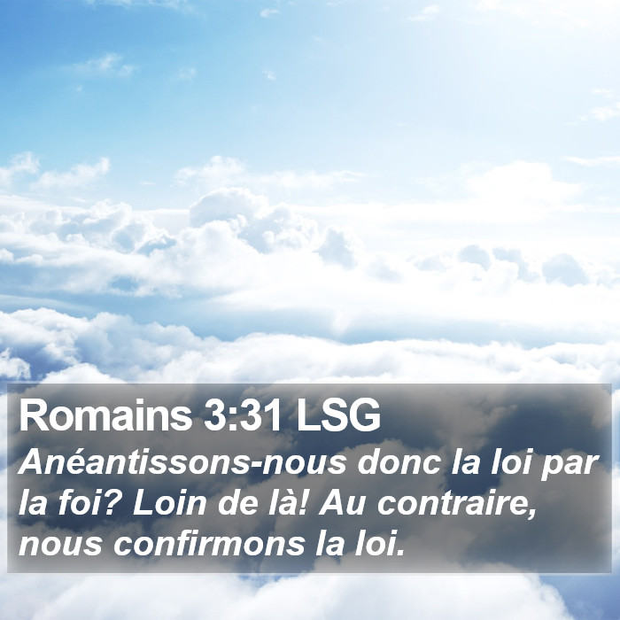 Romains 3:31 LSG Bible Study